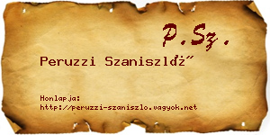 Peruzzi Szaniszló névjegykártya